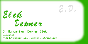 elek depner business card